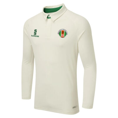 Ergo Cricket Shirt - Long Sleeve : Green Trim Thumbnail