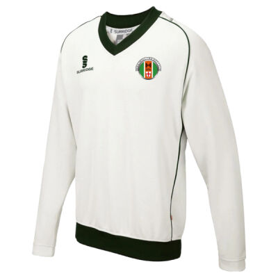 Curve Cricket Jumper : Green Trim Thumbnail